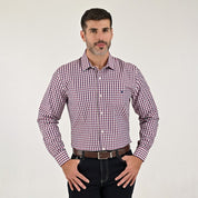 Camisa Yale Para Caballero Manga Larga Regular Fit 1737 Rojo