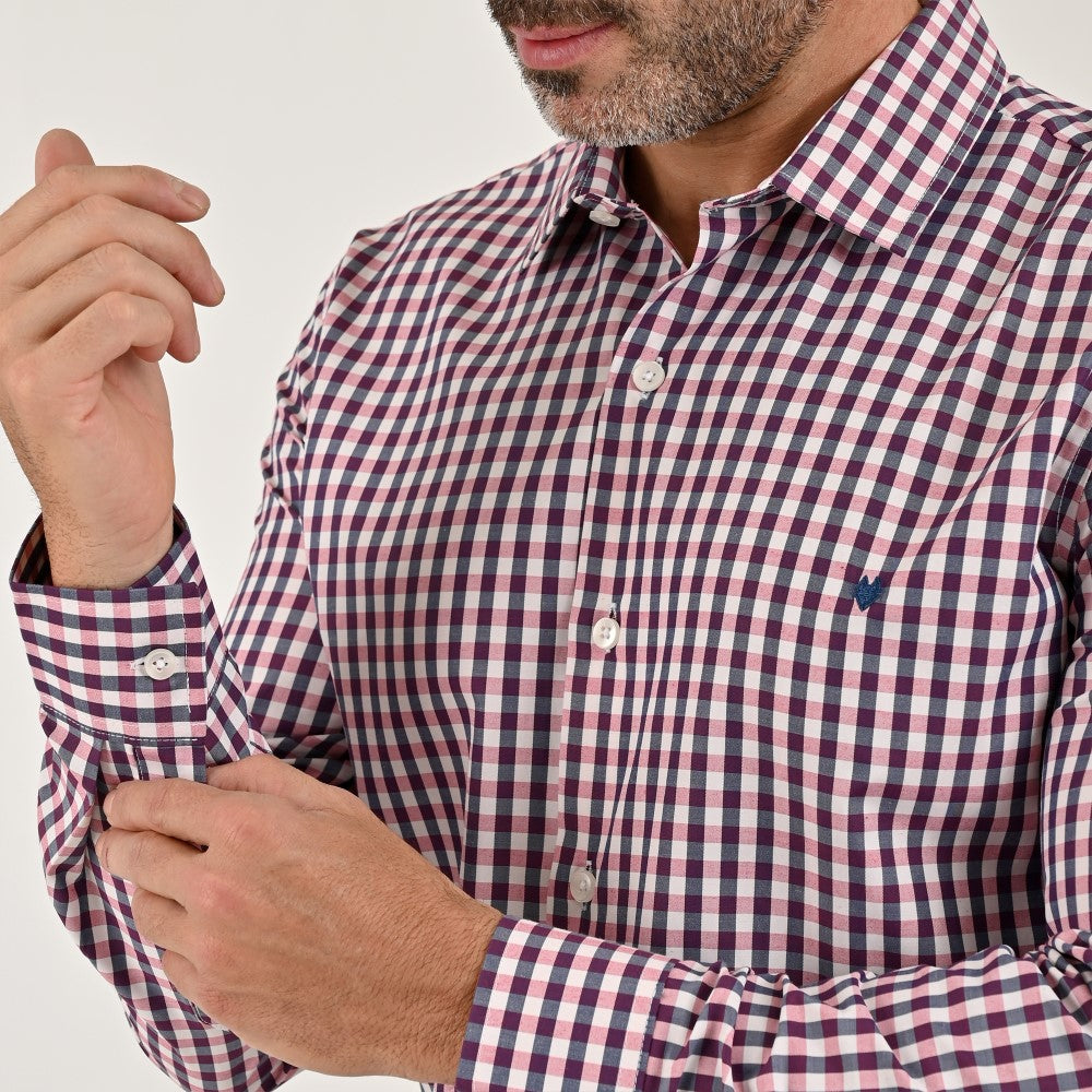 Camisa Yale Para Caballero Manga Larga Regular Fit 1737 Rojo