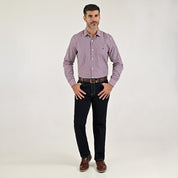 Camisa Yale Para Caballero Manga Larga Regular Fit 1737 Rojo