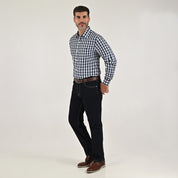 Camisa Yale Para Caballero Manga Larga Regular Fit 2159 Azul