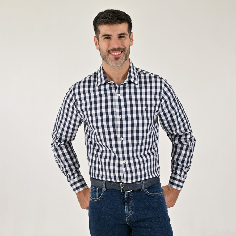 Camisa Yale Para Caballero Manga Larga Regular Fit 2159 Rosa