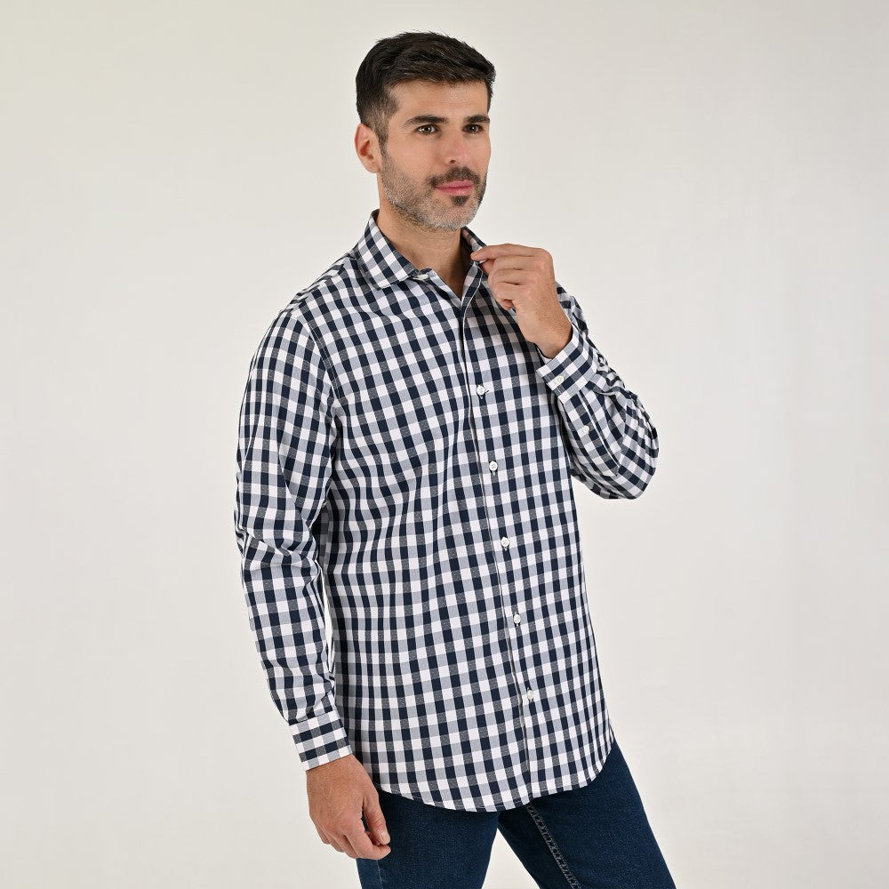 Camisa Yale Para Caballero Manga Larga Regular Fit 2159 Rosa