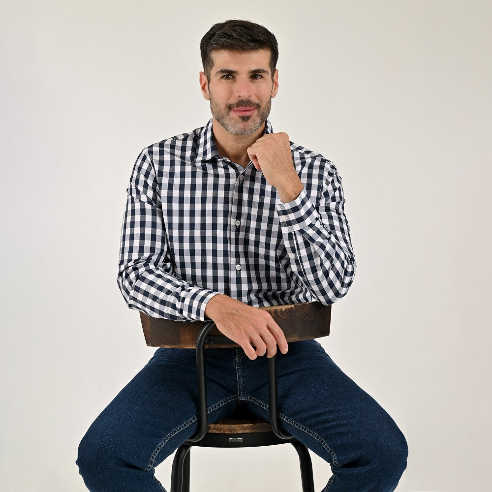 Camisa Yale Para Caballero Manga Larga Regular Fit 2159 Rosa
