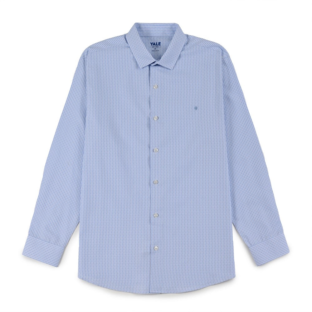Camisa Yale Para Caballero Manga Larga Regular Fit 2220 Azul