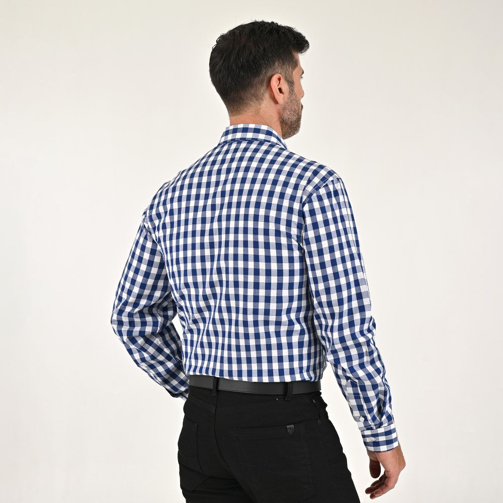 Camisa Yale Para Caballero Manga Larga Regular Fit 2270 Azul Marino