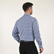 Camisa Yale Para Caballero Manga Larga Regular Fit 2270 Azul Marino