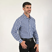 Camisa Yale Para Caballero Manga Larga Regular Fit 2270 Azul Marino