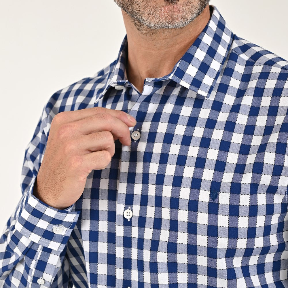 Camisa Yale Para Caballero Manga Larga Regular Fit 2270 Azul Marino