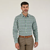 Camisa Yale Para Caballero Manga Larga Regular Fit 2277 Verde pistache