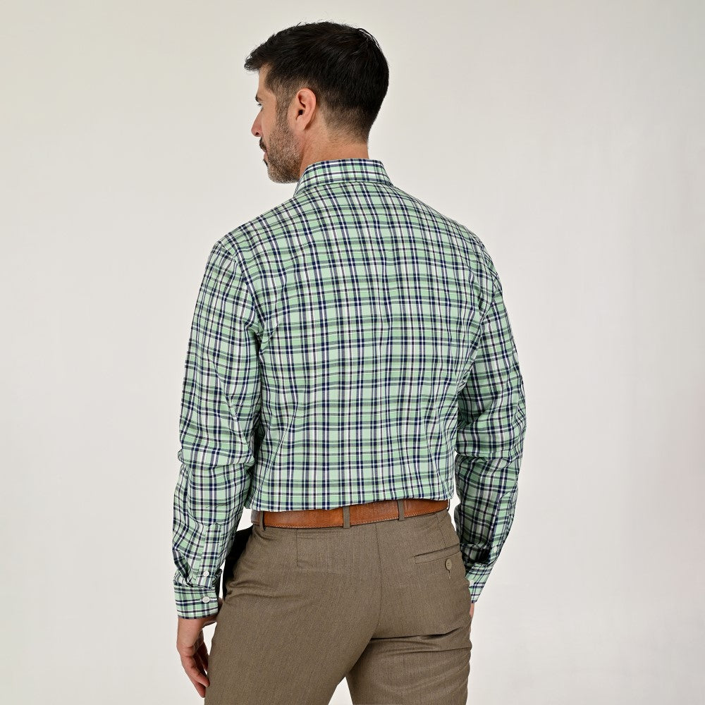 Camisa Yale Para Caballero Manga Larga Regular Fit 2277 Verde pistache