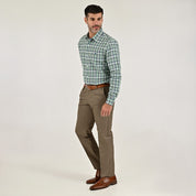 Camisa Yale Para Caballero Manga Larga Regular Fit 2277 Verde pistache