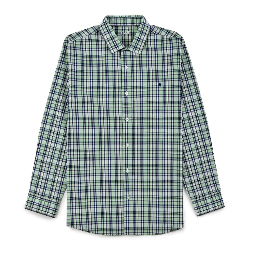 Camisa Yale Para Caballero Manga Larga Regular Fit 2277 Verde pistache