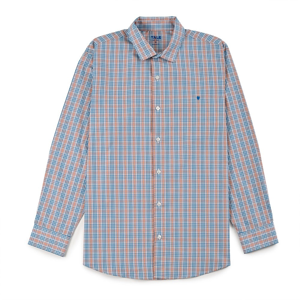 Camisa Yale Para Caballero Manga Larga Regular Fit 2601 Naranja