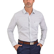 Camisa Yale Slim Fit Manga Larga 3744 Blanca