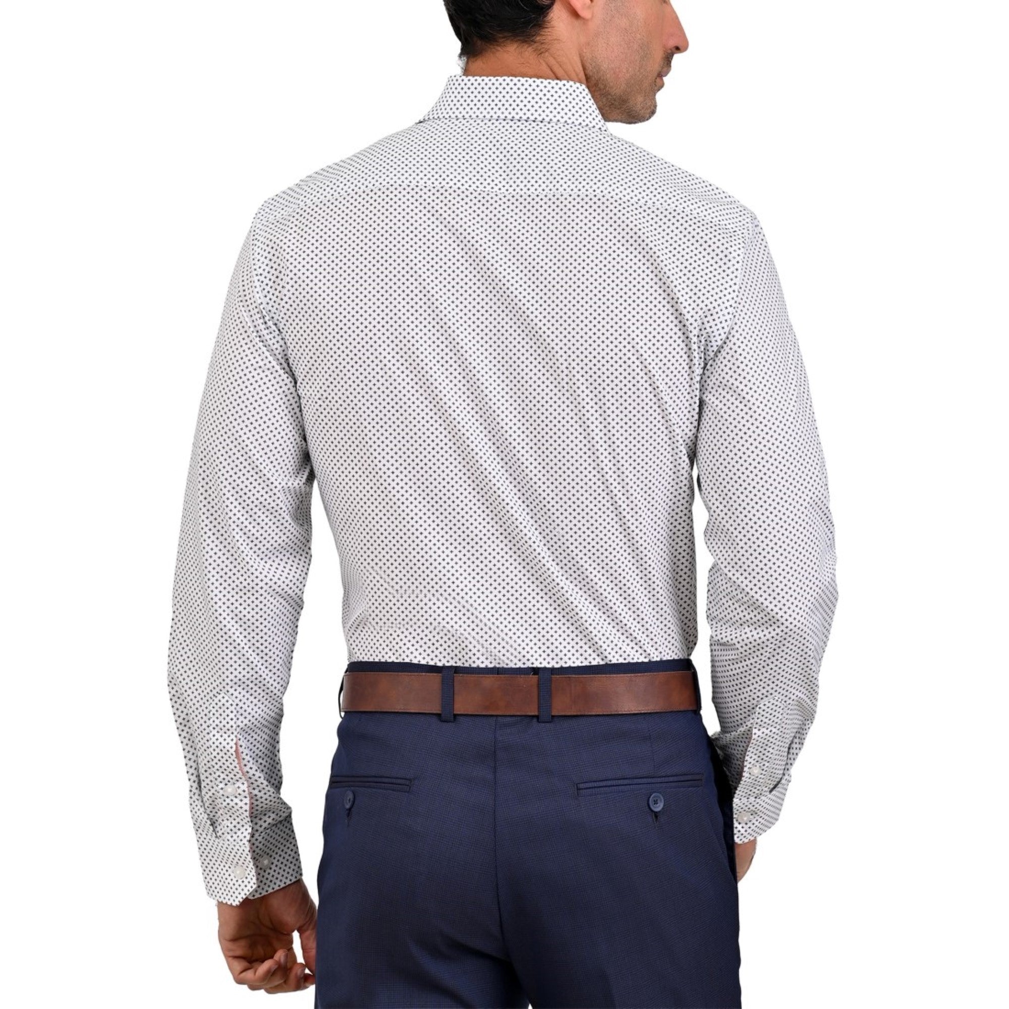 Camisa Yale Slim Fit Manga Larga 3744 Blanca