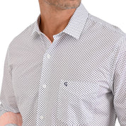 Camisa Yale Slim Fit Manga Larga 3744 Blanca