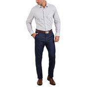 Camisa Yale Slim Fit Manga Larga 3744 Blanca