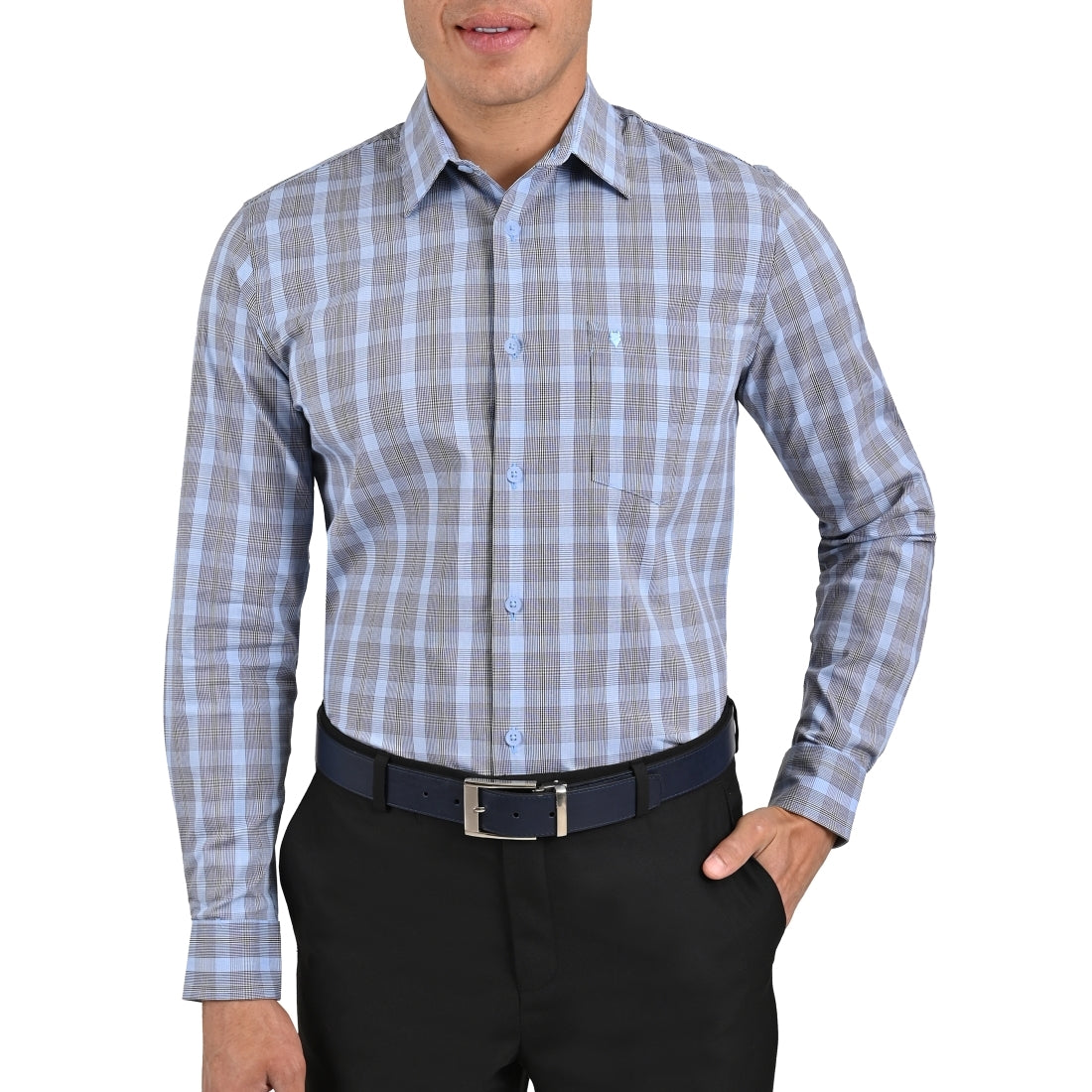 Camisa Yale Manga Larga Slim Fit 2271 Azul Cielo