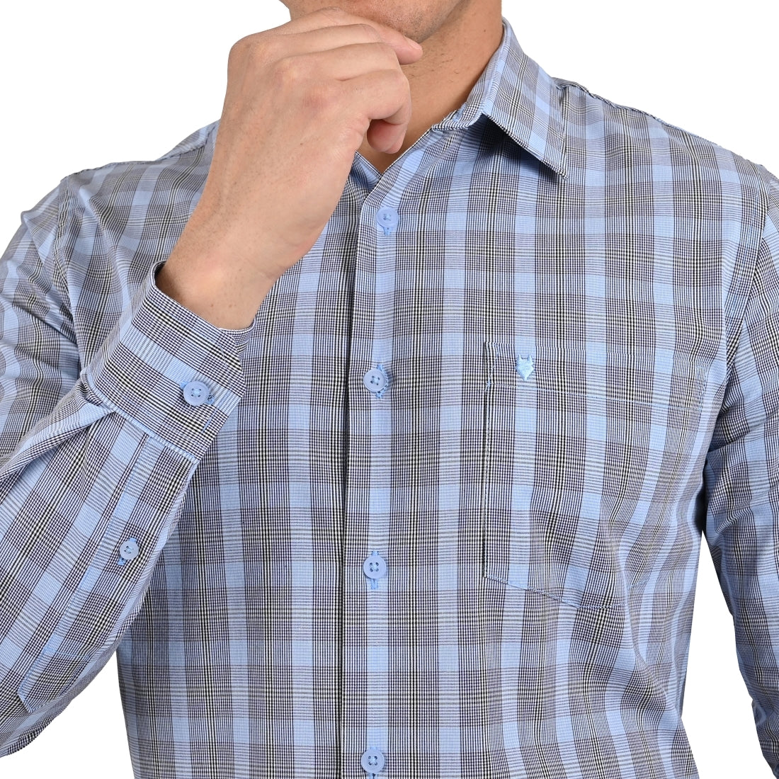 Camisa Yale Manga Larga Slim Fit 2271 Azul Cielo