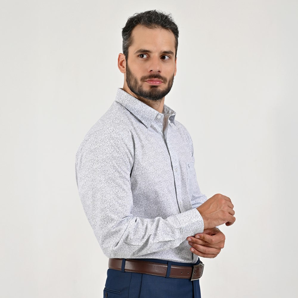 Camisa de vestir Yale Regular Fit Manga larga 7530 Azul marino