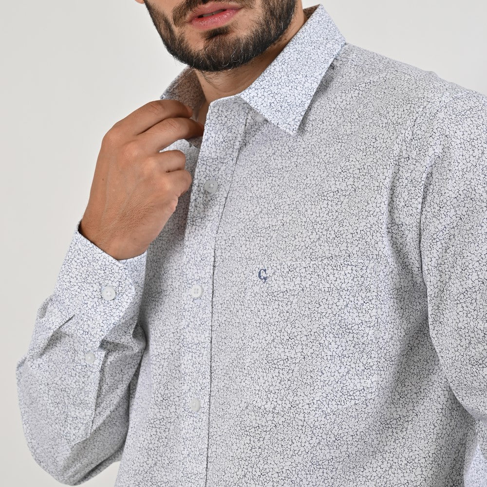 Camisa de vestir Yale Regular Fit Manga larga 7530 Azul marino