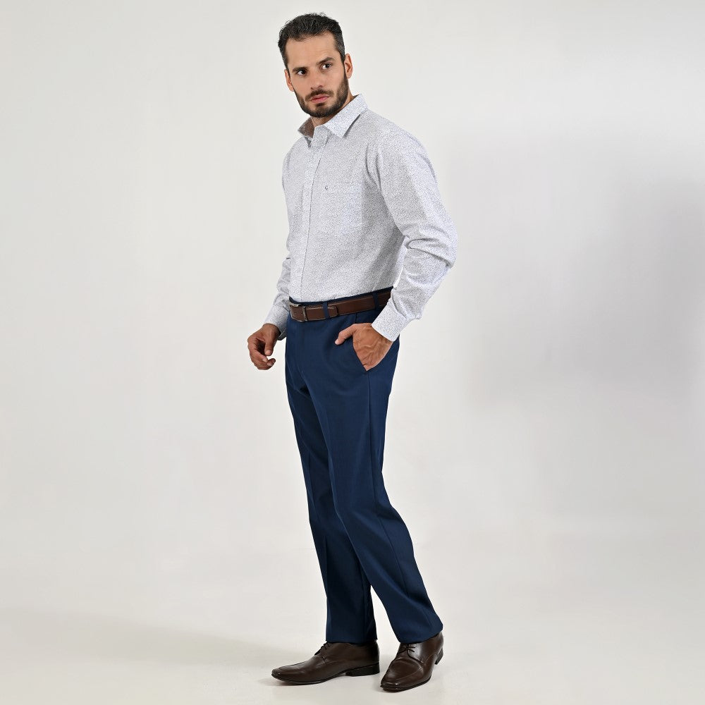Camisa de vestir Yale Regular Fit Manga larga 7530 Azul marino