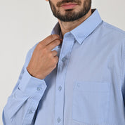 Camisa de vestir Yale Regular Fit Manga larga 7532 Azul