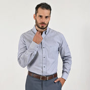Camisa de vestir Yale Regular Fit Manga larga 7534 Azul marino entintado