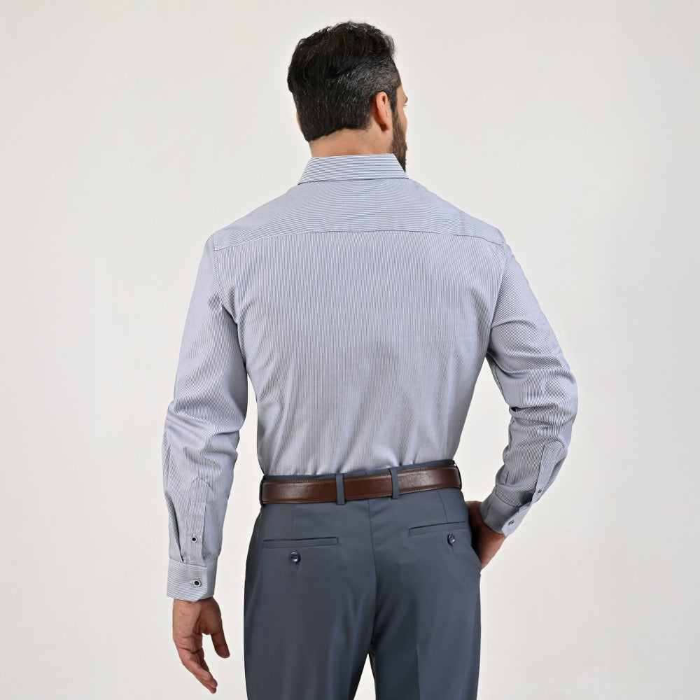Camisa de vestir Yale Regular Fit Manga larga 7534 Azul marino entintado