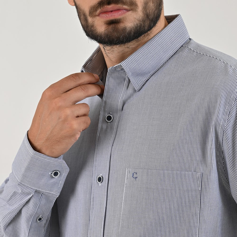 Camisa de vestir Yale Regular Fit Manga larga 7534 Azul marino entintado