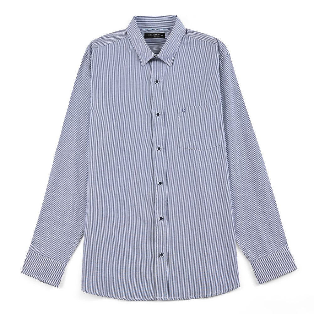 Camisa de vestir Yale Regular Fit Manga larga 7534 Azul marino entintado