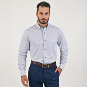 Camisa casual Yale Regular Fit Manga larga 7531 Blanco