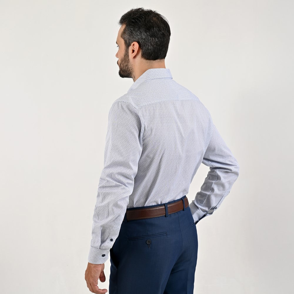 Camisa casual Yale Regular Fit Manga larga 7531 Blanco