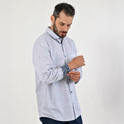 Camisa casual Yale Regular Fit Manga larga 7531 Blanco
