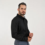 Camisa casual Yale Regular Fit Manga larga 7533 Negro