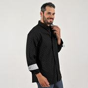 Camisa casual Yale Regular Fit Manga larga 7533 Negro