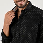 Camisa casual Yale Regular Fit Manga larga 7533 Negro