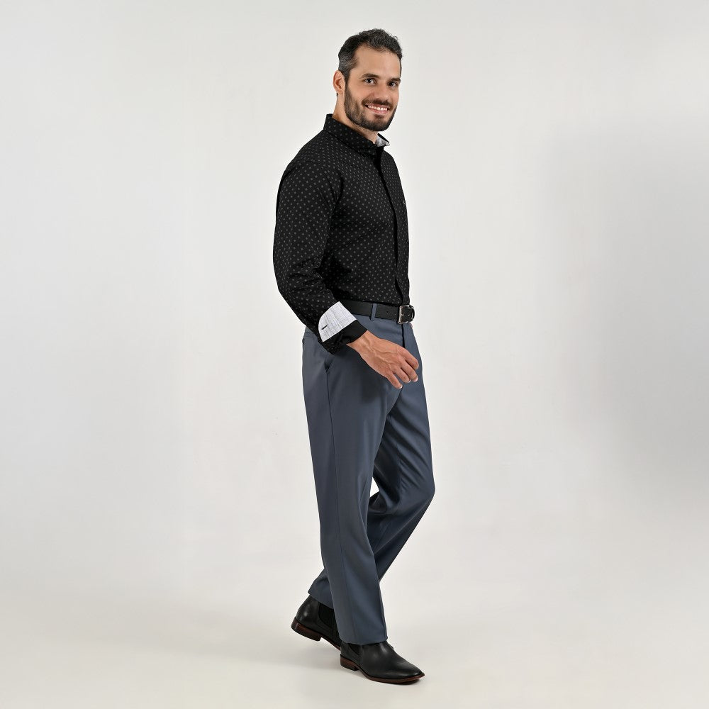 Camisa casual Yale Regular Fit Manga larga 7533 Negro