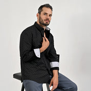 Camisa casual Yale Regular Fit Manga larga 7533 Negro