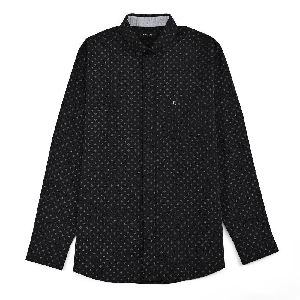 Camisa casual Yale Regular Fit Manga larga 7533 Negro