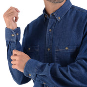 Camisa Mezclilla Yale Manga Larga Botton Down Regular Fit 3516