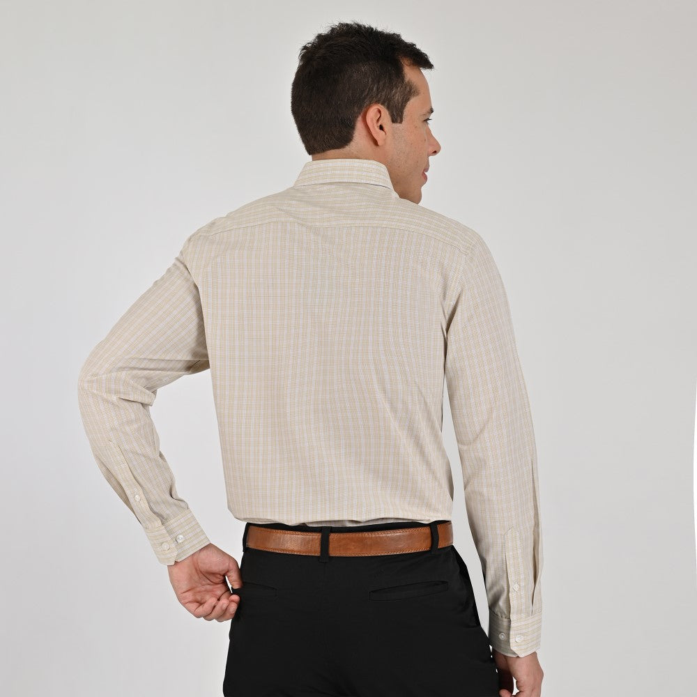 Camisa Yale Para Caballero Manga Larga Regular Fit 7906 Arena
