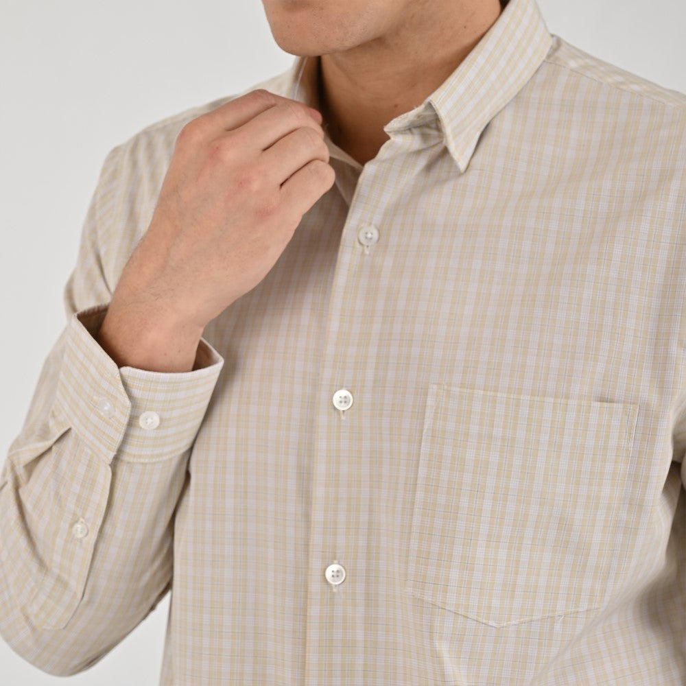 Camisa Yale Para Caballero Manga Larga Regular Fit 7906 Arena