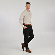 Camisa Yale Para Caballero Manga Larga Regular Fit 7906 Arena