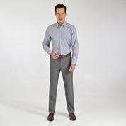 Camisa Yale Para Caballero Manga Larga Regular Fit 8215 Azul Marino Entintado