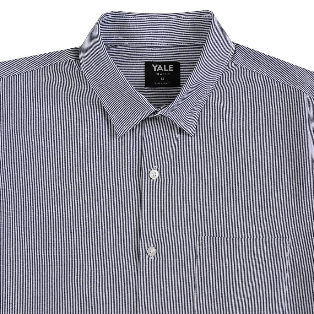 Camisa Yale Para Caballero Manga Larga Regular Fit 8215 Azul Marino Entintado