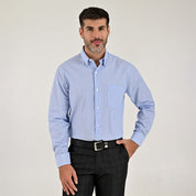 Camisa Yale Para Caballero Manga Larga Regular Fit 8215 Azul cielo