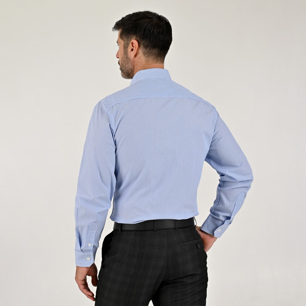 Camisa Yale Para Caballero Manga Larga Regular Fit 8215 Azul cielo
