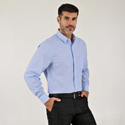 Camisa Yale Para Caballero Manga Larga Regular Fit 8215 Azul cielo
