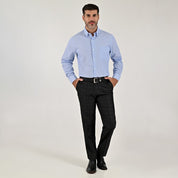 Camisa Yale Para Caballero Manga Larga Regular Fit 8215 Azul cielo